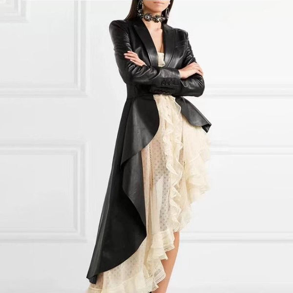 Slim-fit Leather Dovetail Jacket