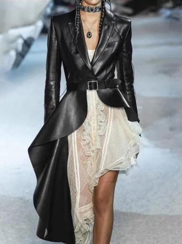 Slim-fit Leather Dovetail Jacket