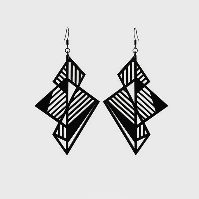 Geometric Spatial Casual Earrings