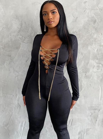 Chain Tie Jumpsuit