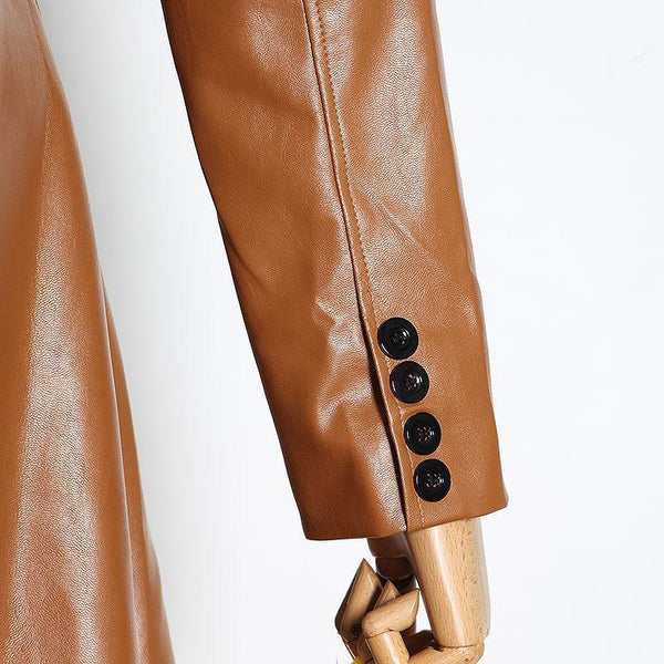 Slim-fit Leather Dovetail Jacket