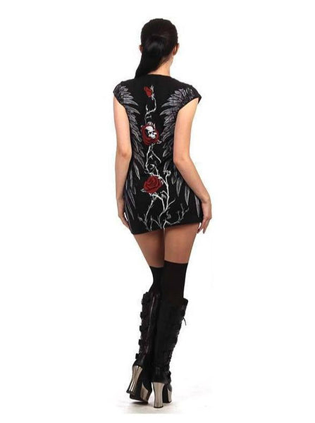 Sleeveless Printed Skull Top