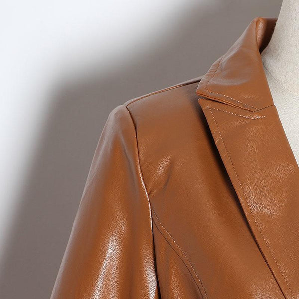 Slim-fit Leather Dovetail Jacket