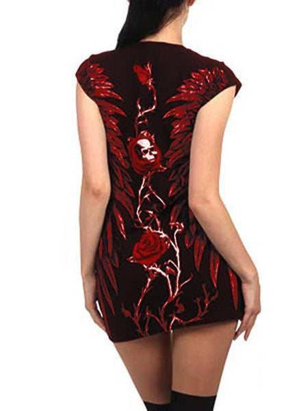 Sleeveless Printed Skull Top