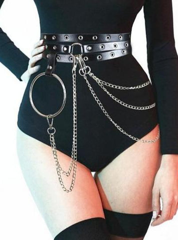 New Punk Style Concave Waist Chain
