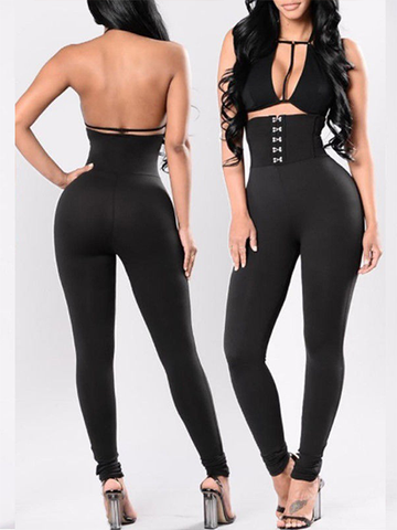 High-rise Sexy Black Pants