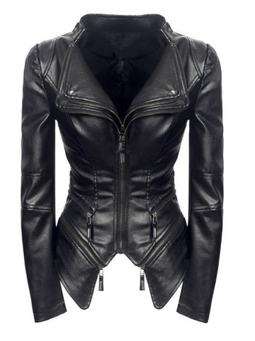 Gothic Black Leather Jacket