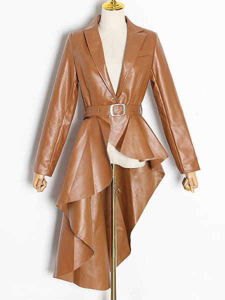 Slim-fit Leather Dovetail Jacket