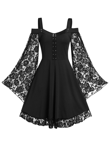 Tube Top Strap Lace Lace Dress