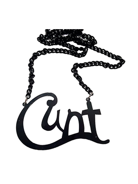 Dark black Alphabet Halloween Necklace