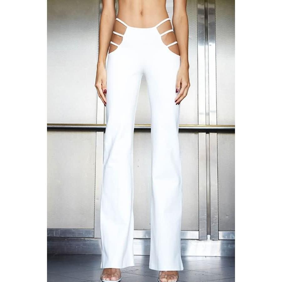 Sexy Hollow Low-rise Flared Pants