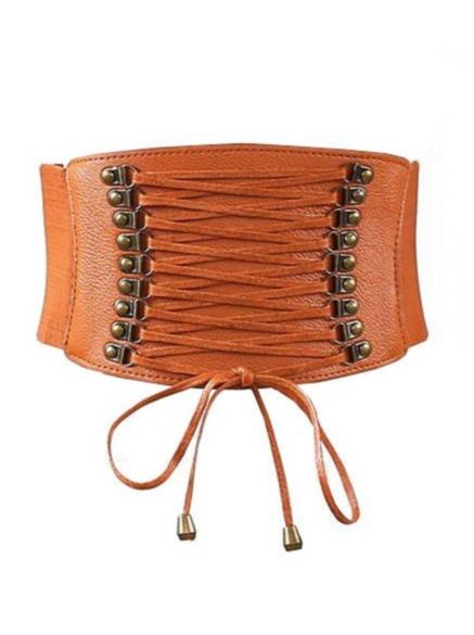 Elastic Waisted Tie Corset