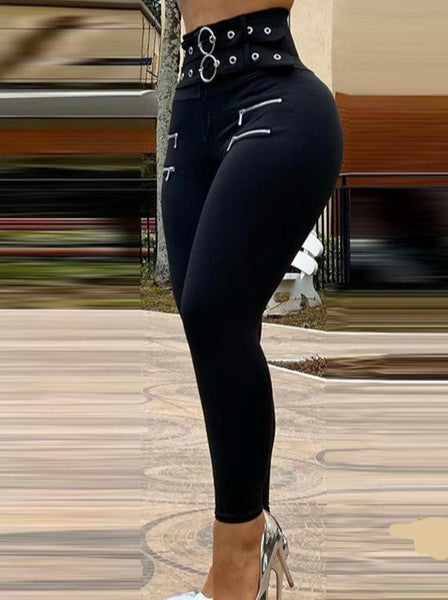 Zipper Skinny Pants