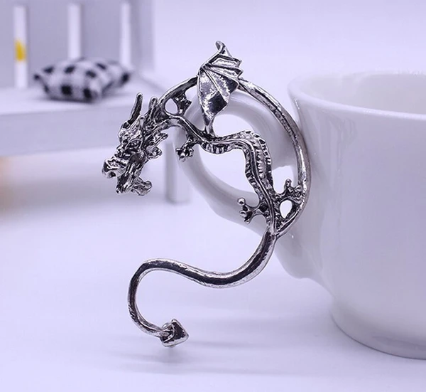 Gothic Dragon Ear Clip Earrings