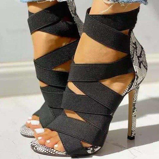 Comfortable Stiletto Open-toed Women's Sandals