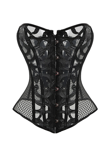 Palace Style Black Mesh Sexy Corset