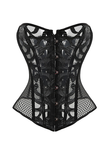 Palace Style Black Mesh Sexy Corset