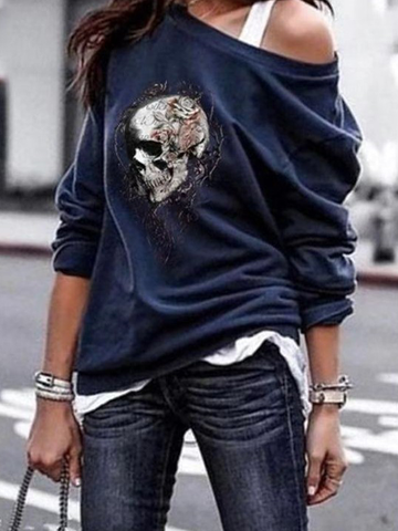Ladies Printed Off-the-shoulder Top