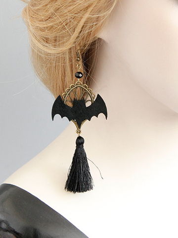 Halloween Gothic Bat Earrings