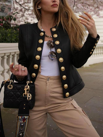 Black Faux Leather Jacket