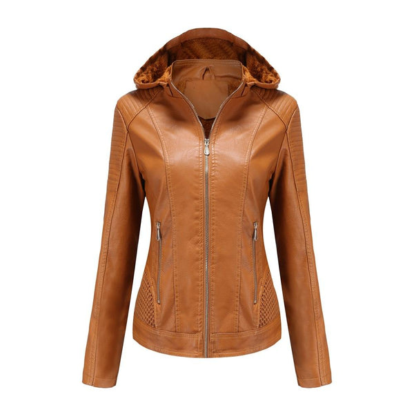women's detachable hooded fur jacket