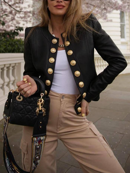 Black Faux Leather Jacket