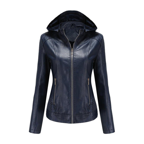 women's detachable hooded fur jacket