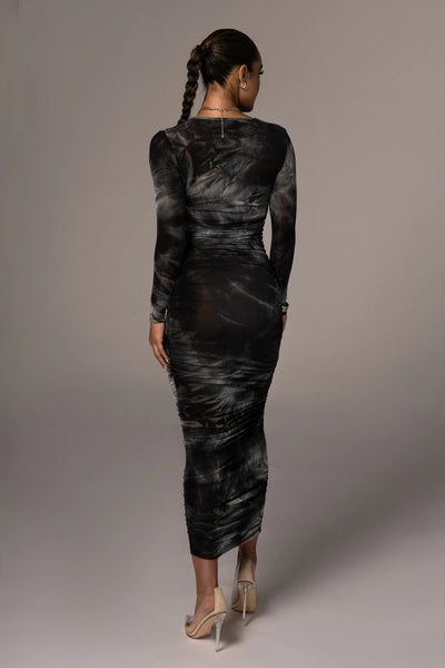 Slim Fit And Versatile Printing And Dyeing Dress