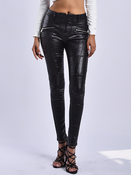 Sexy Black Leather Pants