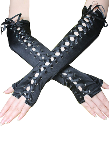 Party Show Ribbon Punk Gloves