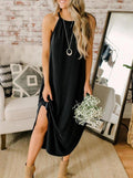 Pure Color Sexy Suspender Dress