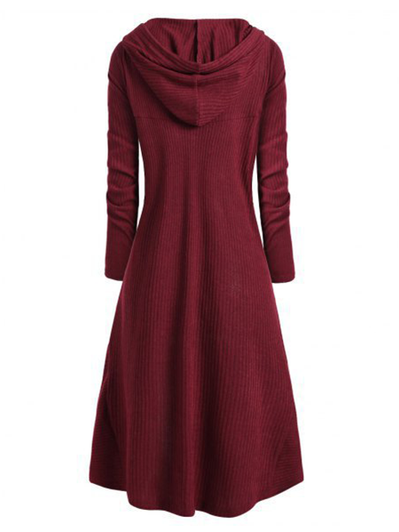 Loose Casual Plus Size Plain Irregular Dress