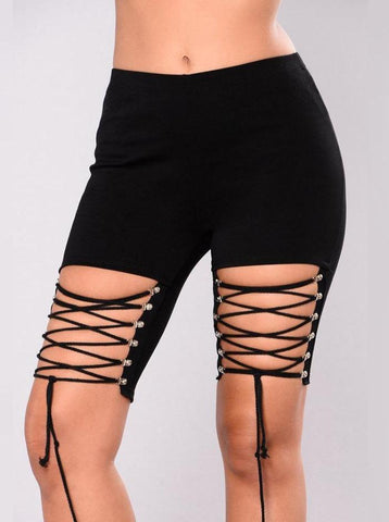 Lacing Five-quarter Shorts