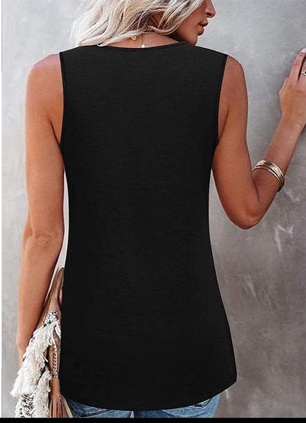 Leopard Print Loose Round Neck Vest