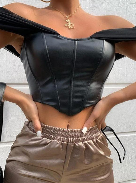 Sexy Halter Mesh Sleeve Slim Camisole