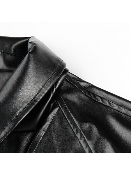 Fashion Belt Leather Jacket