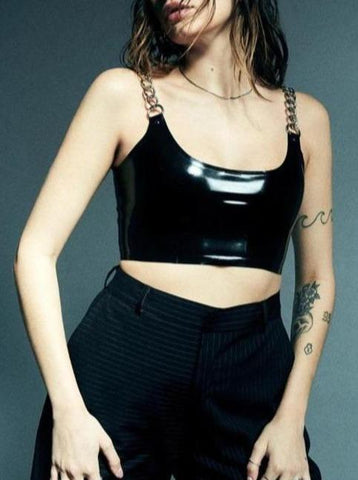 Sexy Navel Metal Camisole
