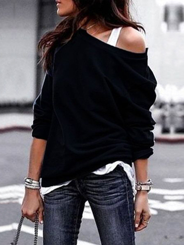 Ladies Fashion Round Neck Blouse