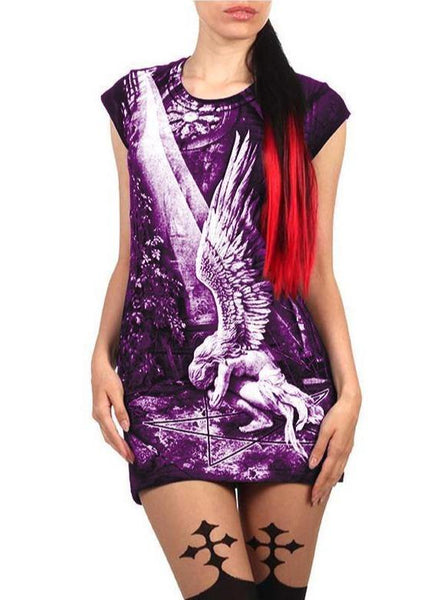 Sleeveless Printed Skull Top