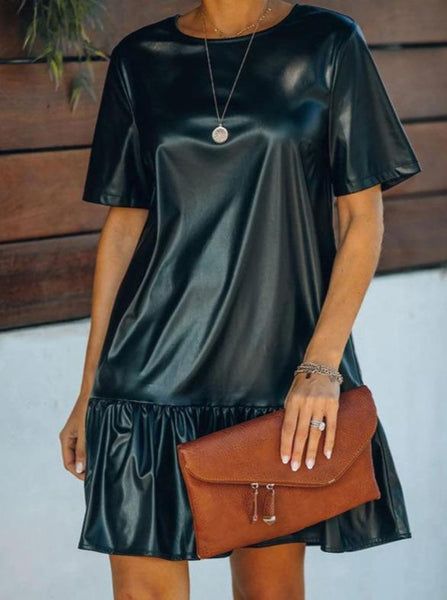 Temperament Ruffled Loose Slim Dress
