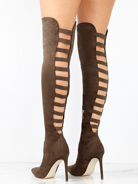Hollow High Heel Over-the-knee Boots
