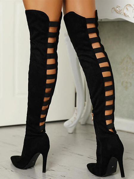 Hollow High Heel Over-the-knee Boots