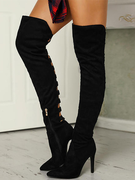 Hollow High Heel Over-the-knee Boots