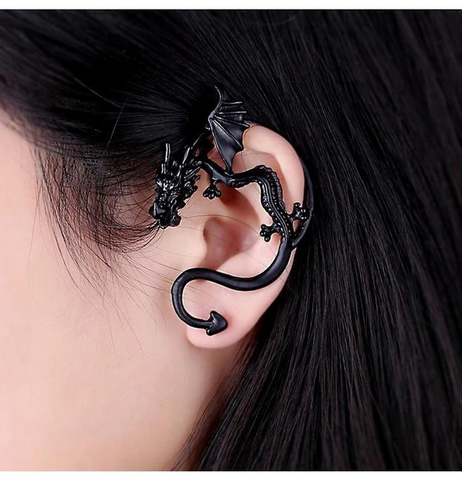 Gothic Dragon Ear Clip Earrings