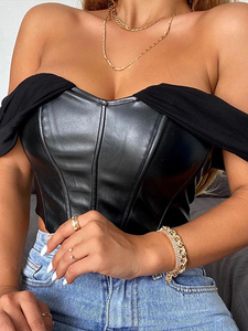 Sexy Halter Mesh Sleeve Slim Camisole