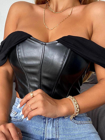 Sexy Halter Mesh Sleeve Slim Camisole