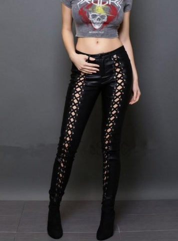 Hollow Bandage With Buttock And Small Feet Leggings