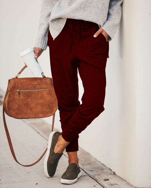 Elastic Lace-up Trousers With Small Feet
