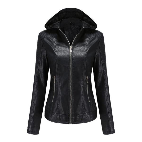 women's detachable hooded fur jacket