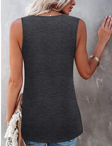 Leopard Print Loose Round Neck Vest
